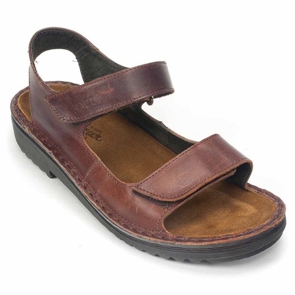 Naot Karenna Buffalo Leather Sandals Brown Size 42 (US 11) - Picture 1 of 15